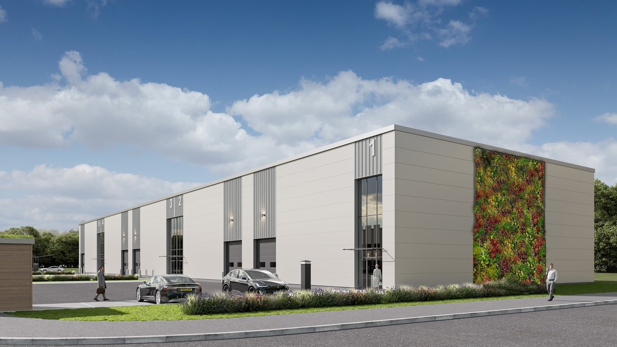 Wykeland's tweet photo. Construction has begun on the latest ยฃ10m development at our Melton West business park.
Evolve will create 85,000 sqft of prime commercial space for growing companies, comprising of two larger units of 37,000 sqft and 22,900 sqft and a terrace of five smaller units of 5,000 sqft https://t.co/2nNjlvkU21