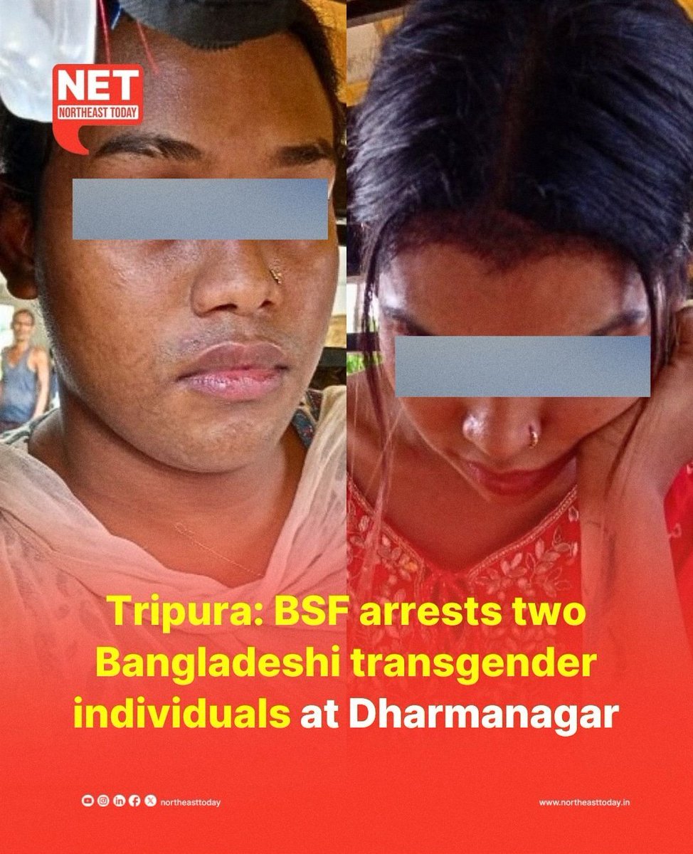RanaNep's tweet image. #NETSnippet | Two Bangladeshi transgender individuals were arrested by the Border Security Force (BSF) on Tuesday. The incident underscores the ongoing instability in neighboring Bangladesh prompting many citizens to seek refuge in India.