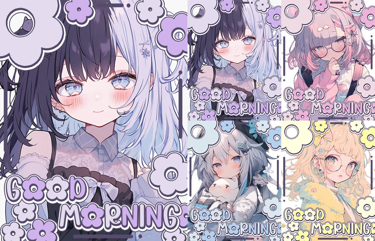 materiale_'s tweet photo. ˗ˏˋ🌸本日のフリー素材🌸ˎˊ˗

／
　フラワーポップなおはよう素材✨
＼

▷ いいね❤&amp;RP🔁で使用可能！
▷ 素材(全4色)はツリーへ⇩

#Vtuber素材 #Vtuberフリー素材
#Iriam素材 #おはようVtuber素材
#おはようVライバー素材  #配信者用

■Booth┋サムネ素材販売中■
https://t.co/34gFX0YnxB https://t.co/fjSYrvL3n0