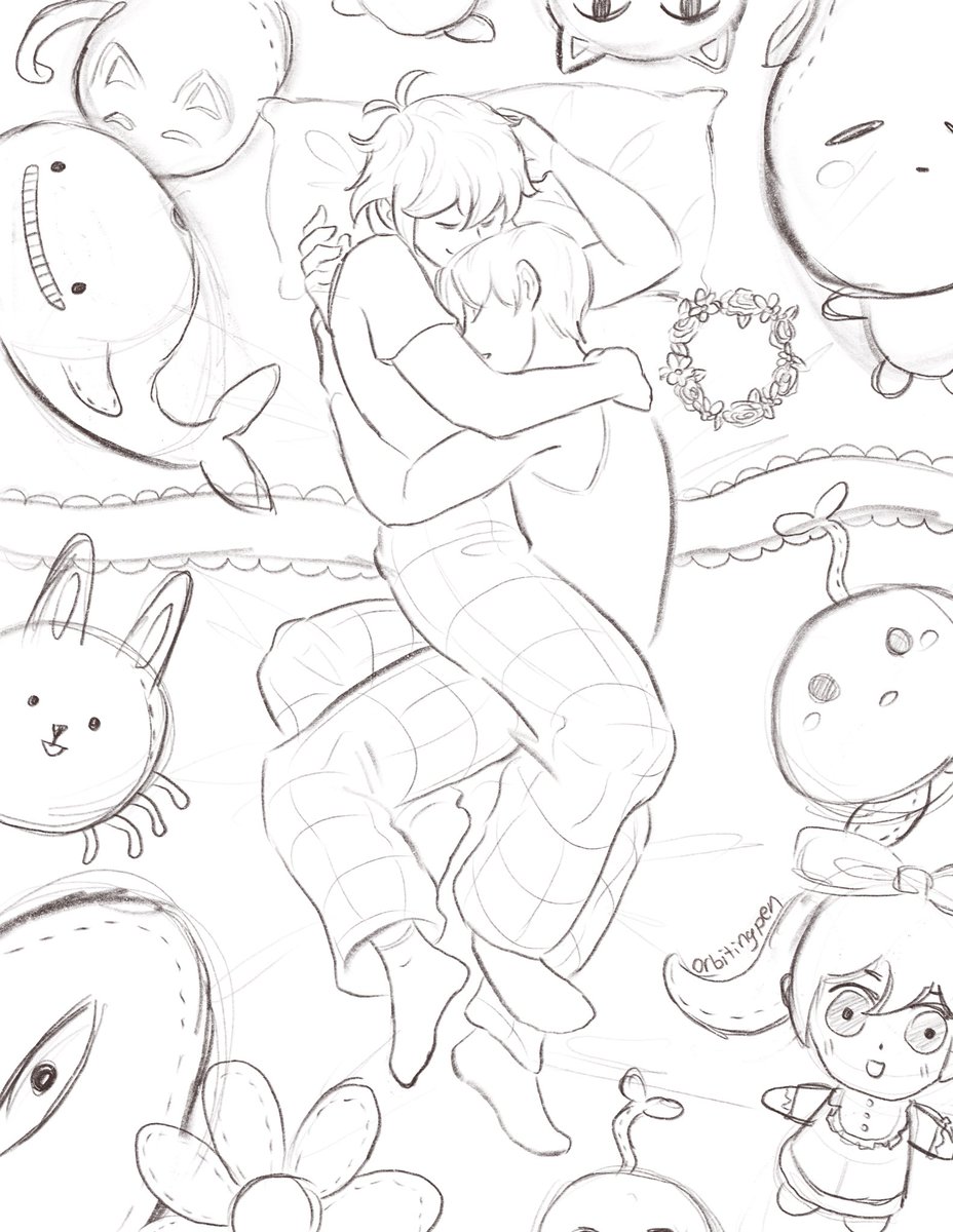 orbitingpen's tweet photo. They go honk mi mi mi 

#OMORI #OMORIFANART #SunnyBasil #art #wip https://t.co/f7JPy8guzR
