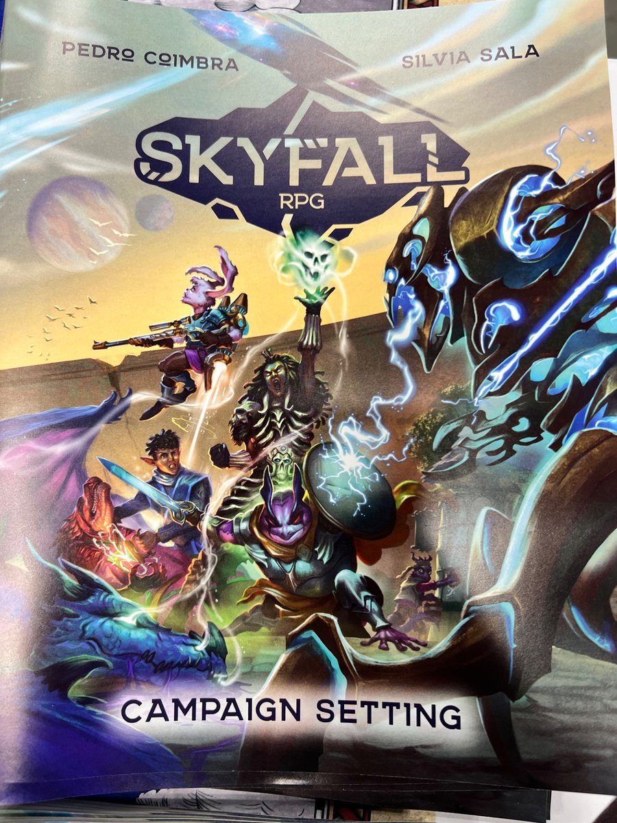 KP11Studios's tweet photo. One of my favorite moments this weekend was getting to see a Brazilian TTRPG publisher, @CapyCatGames  coming out to showcase their work!

Skyfall, a story about the end of the world, is heavily inspired by local culture!

Super stoked for the English version launching soon! https://t.co/TOl4MocwGe