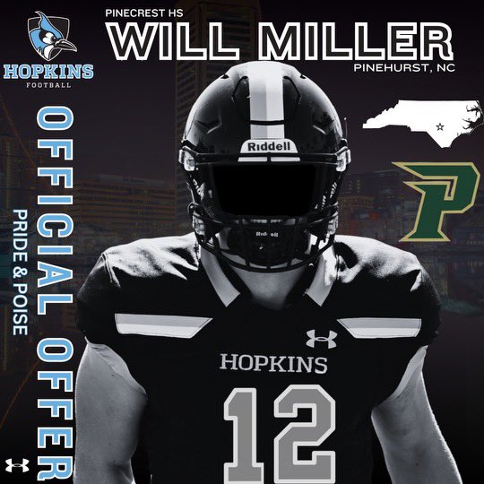 Will Miller (@will_miller2025) on Twitter photo I’m proud to announce I’ve received an offer to continue my athletic and academic career at Johns Hopkins University! <a href="/_BJ_Hill7/">B.J. Hill</a> <a href="/PC_PatriotsFB/">Pinecrest Football</a> <a href="/FbCoachJohnson/">James Johnson</a> I’m proud to announce I’ve received an offer to continue my athletic and academic career at Johns Hopkins University! <a href="/_BJ_Hill7/">B.J. Hill</a> <a href="/PC_PatriotsFB/">Pinecrest Football</a> <a href="/FbCoachJohnson/">James Johnson</a>