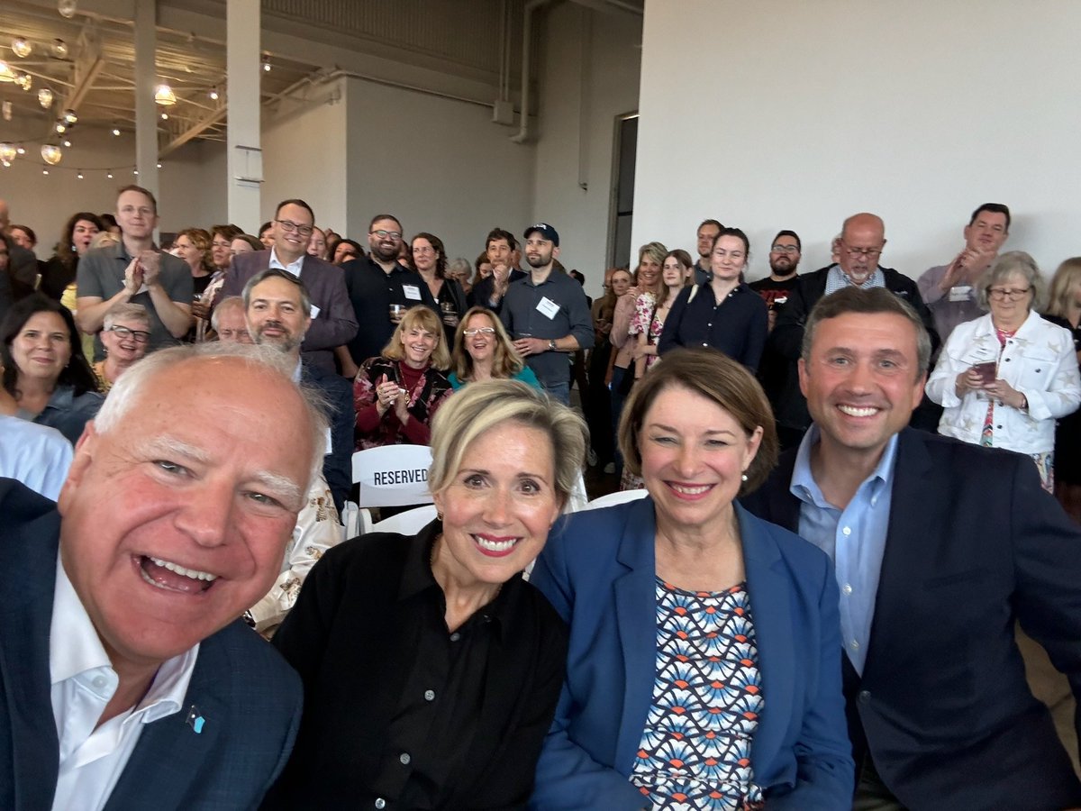 kenmartin73's tweet photo. Congratulations to the next Vice President of the United States, Governor Tim Walz.  This picture taken by @Tim_Walz last night shows the Politics of Joy at his last event as Governor before being picked by Kamala Harris as her running mate.  91 days until election, let's go! https://t.co/EtlY4uMeD3