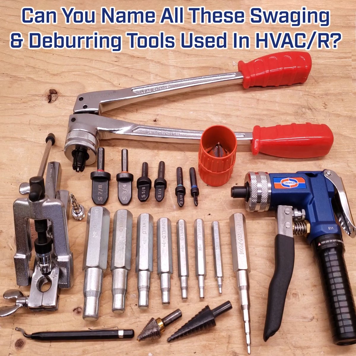 acservicetech's tweet image. Can you name these 5 Swaging and 3 Deburring Tools in the comments below?
.
.
.
#hvactools #deburring #swage #bend #hvac #hvacr #hvactech #hvactraining #hvaclife #acservice #acservicetech #copper #tubing #tools #name #comments #questions #hvacservice