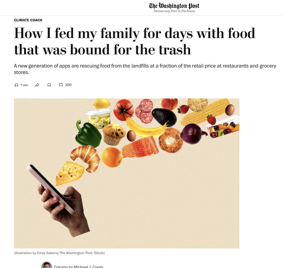 JunkScience's tweet photo. WaPo heroizes buying old, deeply discounted food as "rescuing it from a landfill." 🙄

https://t.co/QxjS90mT5H https://t.co/zqn4xqBAxP