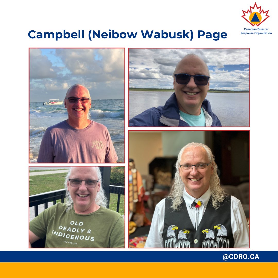 Join us in welcoming Dr. Campbell (Neibow Wabusk) Page to CDRO.
In his role as Indigenous Peoples Liaison, Dr. Page will bring an indigenous lens into all areas of strategic emergency management. Read more here: cdro.ca/campbellpage

#TeamCDRO  #Reconciliation  #FirstPeoples