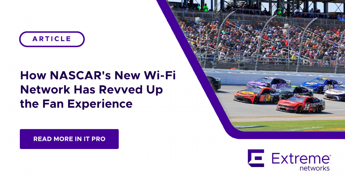 Powered by Extreme, <a href="/NASCAR/">NASCAR</a>'s new #WiFi6 networks are transforming fan experiences, enhancing engagement and providing crucial insights. NASCAR's John Martin told <a href="/ITPro/">ITPro</a> how he's working with Extreme to modernize experiences at every race.

Read more: itpro.com/infrastructure…