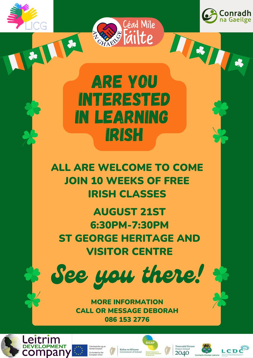 LICG16's tweet photo. Members who are interested in the  class PM with interest ☘️ We're delighted to offer for free Gaelic lessons 😊 https://t.co/CqZzdcS9Ie
