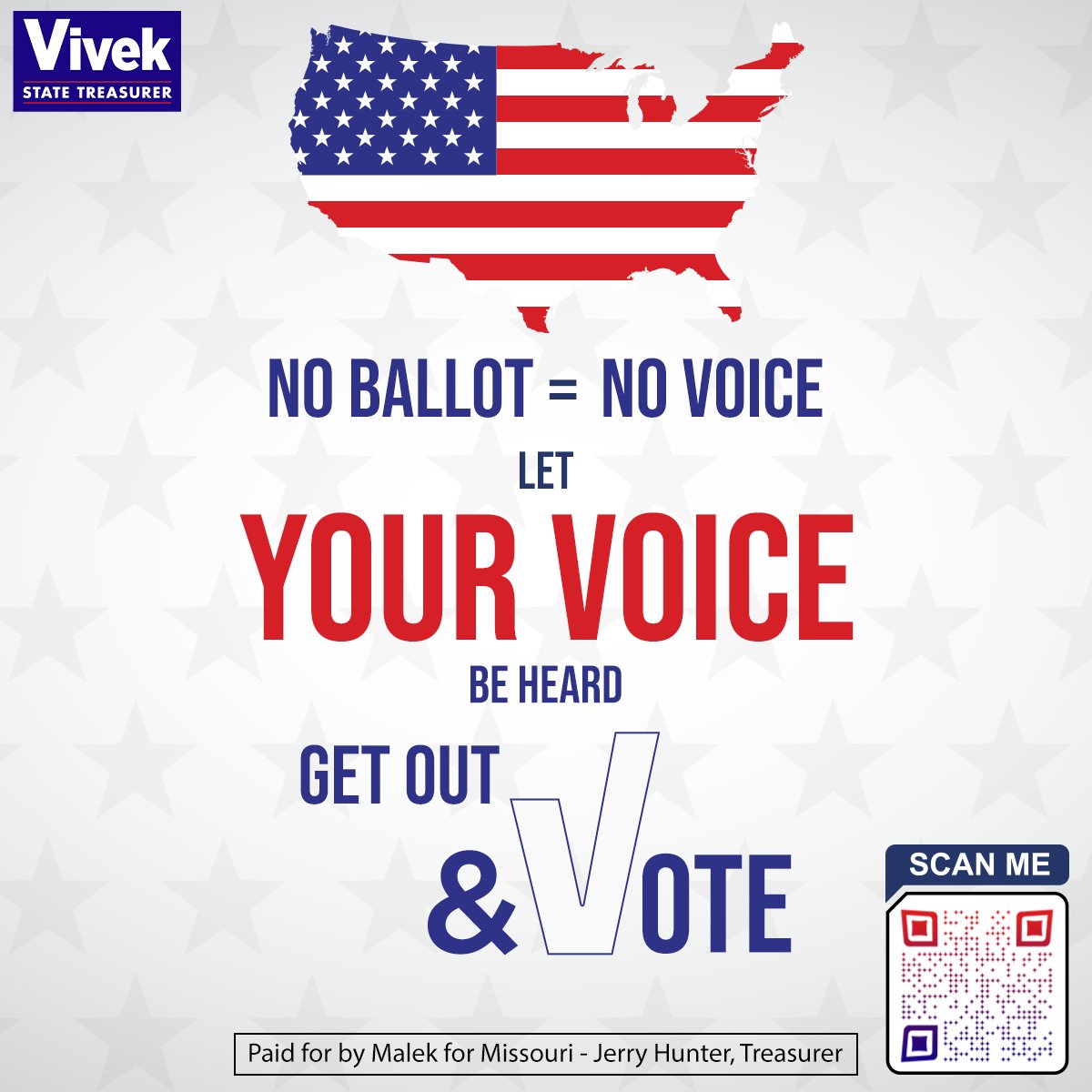MalekVivek's tweet photo. If you want to make your voice heard, it begins with voting! Let's head to the polls today and take a stand for the change we want to see. Every vote counts, so make sure yours is one of them.
#vivekmalek #Missouri #statetreasurer #lastdaytovote https://t.co/9roC1AcyYR