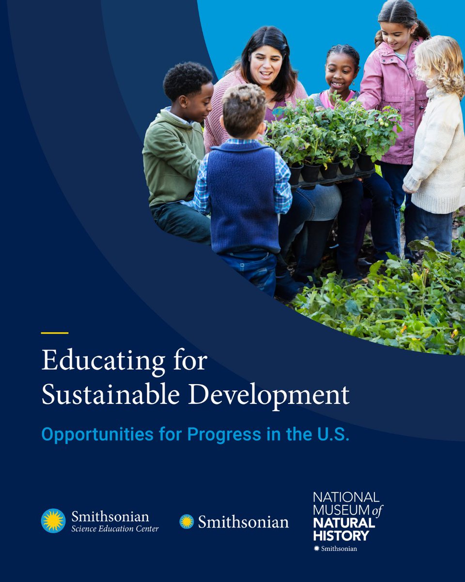 🌏 Creating a more sustainable future begins with education!
 
A new Smithsonian-Gallup study reveals that K-12 educators want to incorporate sustainability topics into their lessons. Learn what cultural institutions like the Smithsonian can do to help!

s.si.edu/SI-Educating-F…