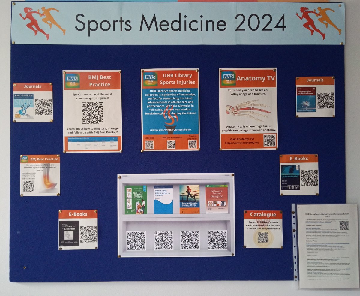 UHBLibrary's tweet photo. Enjoying the Olympics? Our topic of the month is sports medicine! πββοΈπ₯ Explore a wealth of sports medicine books in the Health Libraries Midlands (HeLM) catalouge. Simply go to https://t.co/1ZrcCkYbtk ππ’#SportsMedicine #HeLMCat #KnowledgeResources #uhblibrary https://t.co/N0QM1gZG4F