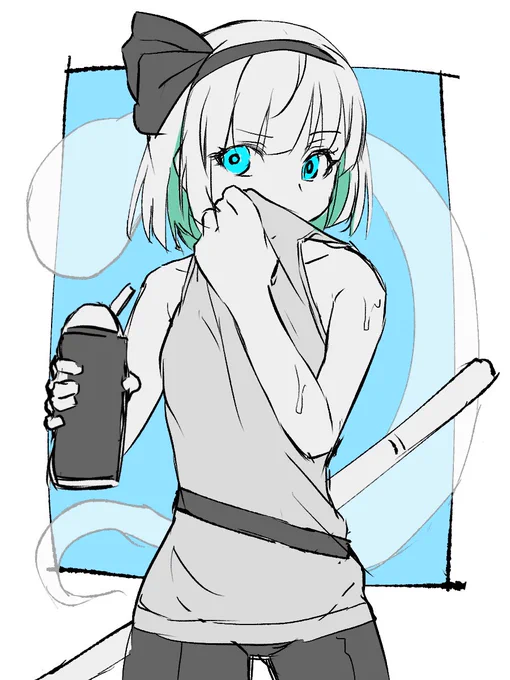 みょんの夏のトレーニング#東方Projectイラスト 