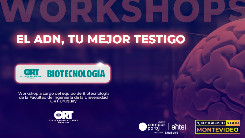 Universidad ORT Uruguay (@universidadort) on Twitter photo <a href="/campuspartyuy/">Campus Party Uruguay</a> <a href="/ETopolansky/">Enrique Topolansky</a> <a href="/emangare/">Eduardo Mangarelli</a> 📢 Workshop: El ADN, tu mejor testigo
🗓️ Viernes 9 de agosto
⌚️ 17:00 a 18:30 h
📍 Espacio de Workshop 1
Inscribite aquí ⤵️
bit.ly/WorkshopADN-CP <a href="/campuspartyuy/">Campus Party Uruguay</a> <a href="/ETopolansky/">Enrique Topolansky</a> <a href="/emangare/">Eduardo Mangarelli</a> 📢 Workshop: El ADN, tu mejor testigo
🗓️ Viernes 9 de agosto
⌚️ 17:00 a 18:30 h
📍 Espacio de Workshop 1
Inscribite aquí ⤵️
bit.ly/WorkshopADN-CP