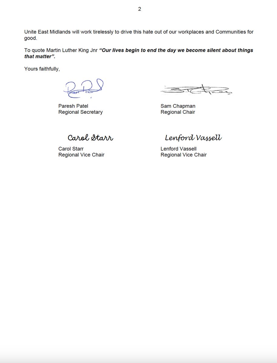 Unite East Midlands tweet media