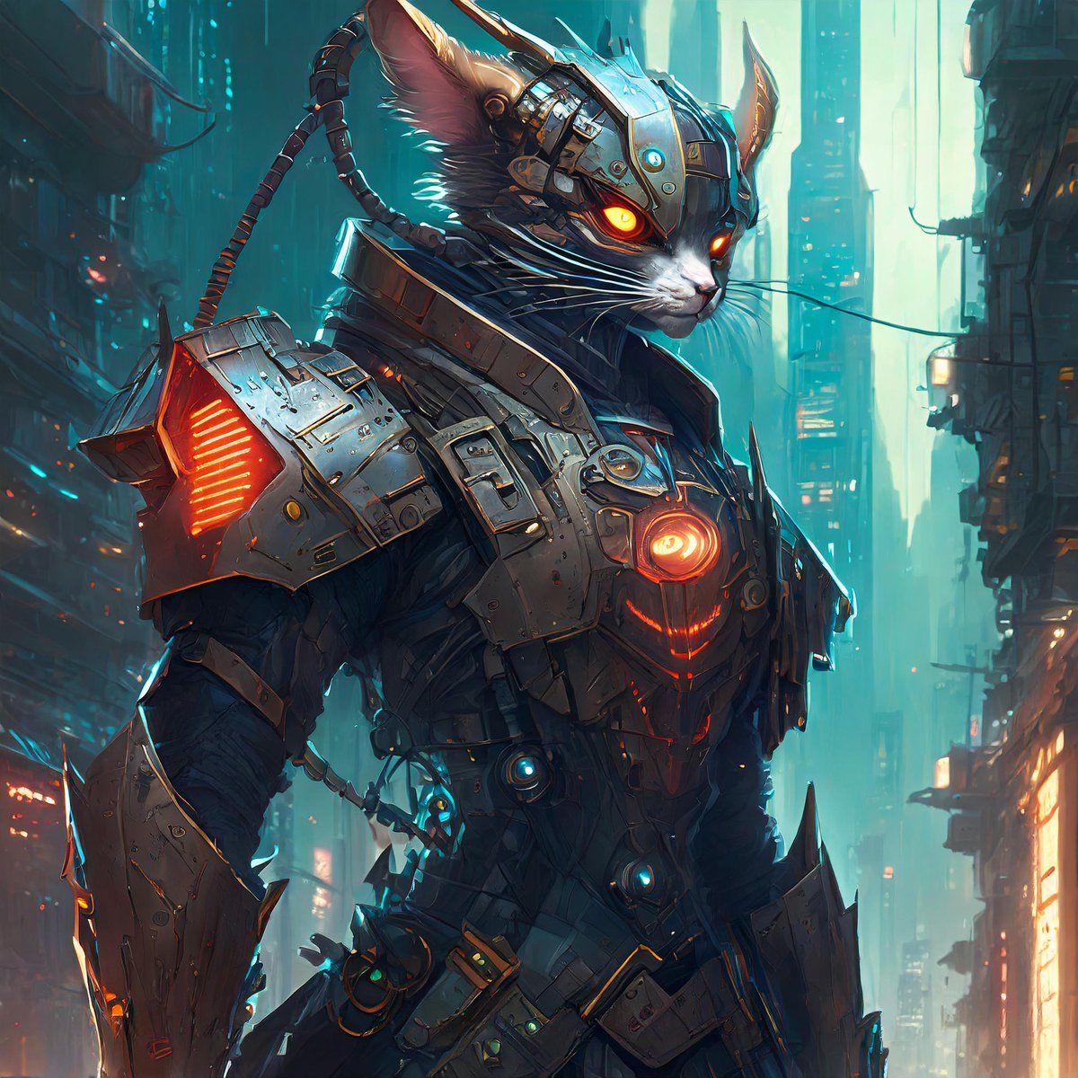 NeorjTokyo's tweet photo. AIアートが生み出すサイバーパンクのキャラクター、その斬新さに驚かされる。 https://t.co/sDctUcRJc1