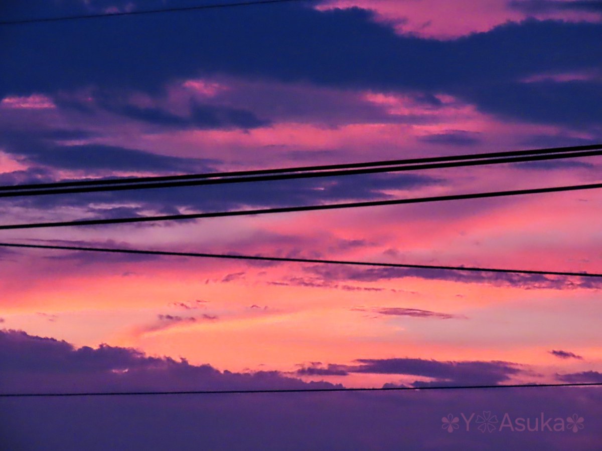yumeasutw's tweet photo. 盛大に焼けました🌆

日の入り後
黒雲の向こうが見る見る
茜色に🟥

#夕空 #夕焼け #電柱 #電線
#マジックアワー #ゴールデンアワー #トワイライト #薄明 #sunset #twilight #夕暮れ #レイリー散乱
#空の名前
#天気の図鑑 #雲の超図鑑
#a2024  #a0806 #a202408 #a2024082 https://t.co/YcnOBBVVF0