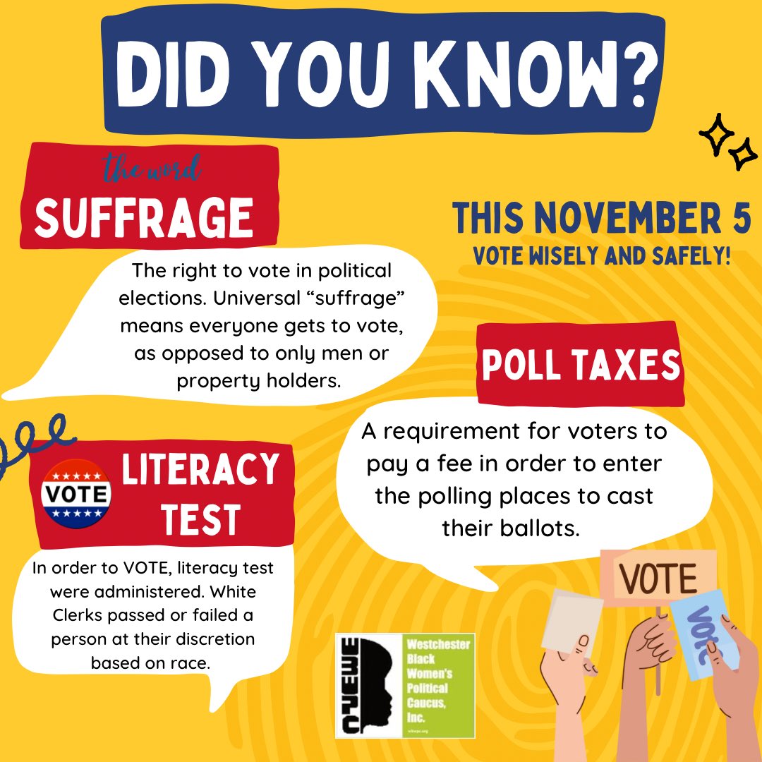 WBWPC's tweet photo. Be VOTE-READY! WBWPC We Are The 19th Amendment! Vote wisely and safely. Make your voice count! 🗣️ #wbwpc #wbwpcmountvernon #wbwpcyonkers #wbwpcnewrochelle #wbwpcgreatbedford #wbwpcpeekskill #wbwpcgreenburgh https://t.co/UJ9hyClpRa