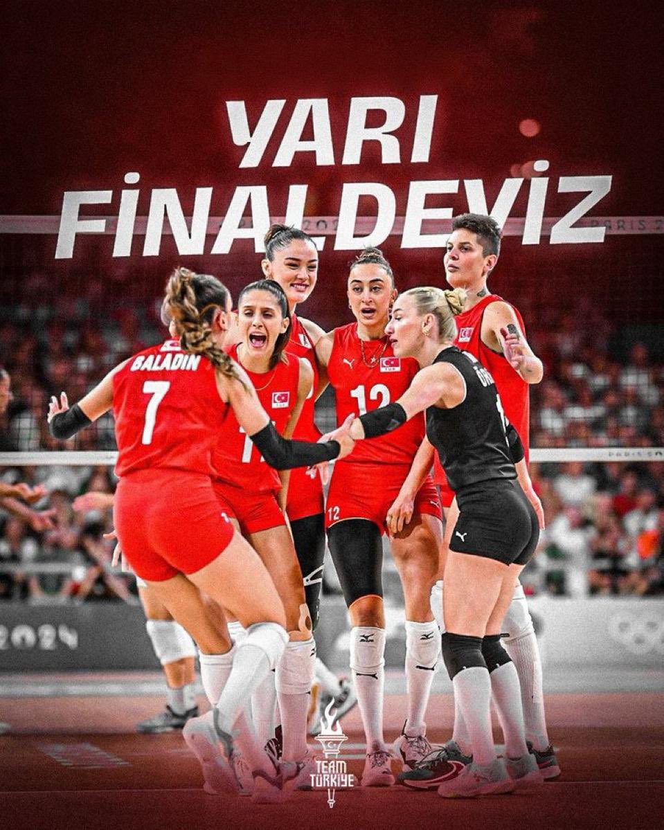 Olimpiyatlarda ilk kez yarı finale yükselen Türkiye Kadın Voleybol Takımımızı tebrik ediyor ve başarılar diliyorum. 🇹🇷 #FileninSultanları