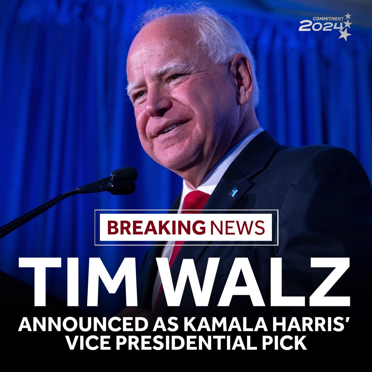 Breaking News: Kamala Harris has picked Minnesota Gov. Tim Walz, a veteran and former teacher, to be her VP running mate. wlky.com/article/minnes…