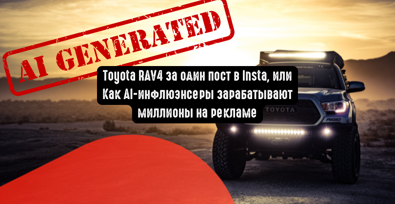 HerthSam's tweet photo. Toyota RAV4 за один пост в Insta, или Как AI-инфлюэнсеры зарабатывают создателям миллионы на рекламе https://t.co/NeusGBQr7I https://t.co/yKCT1IXKJX