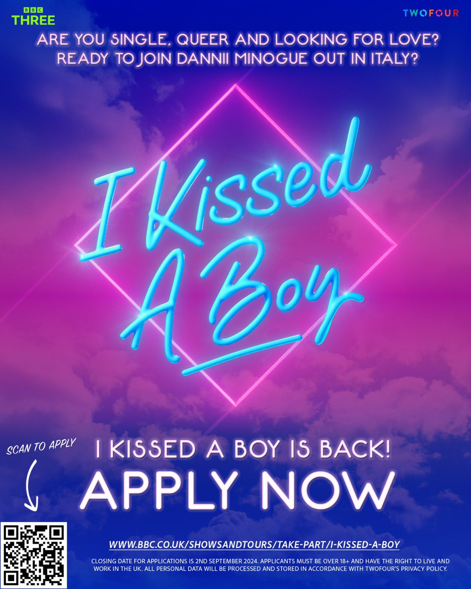 I KISSED A BOY IS BACK! Are you single, queer and looking for love? Ready to join Dannii Minogue out in Italy? 👀 

APPLY NOW: Link in BIO! 💖