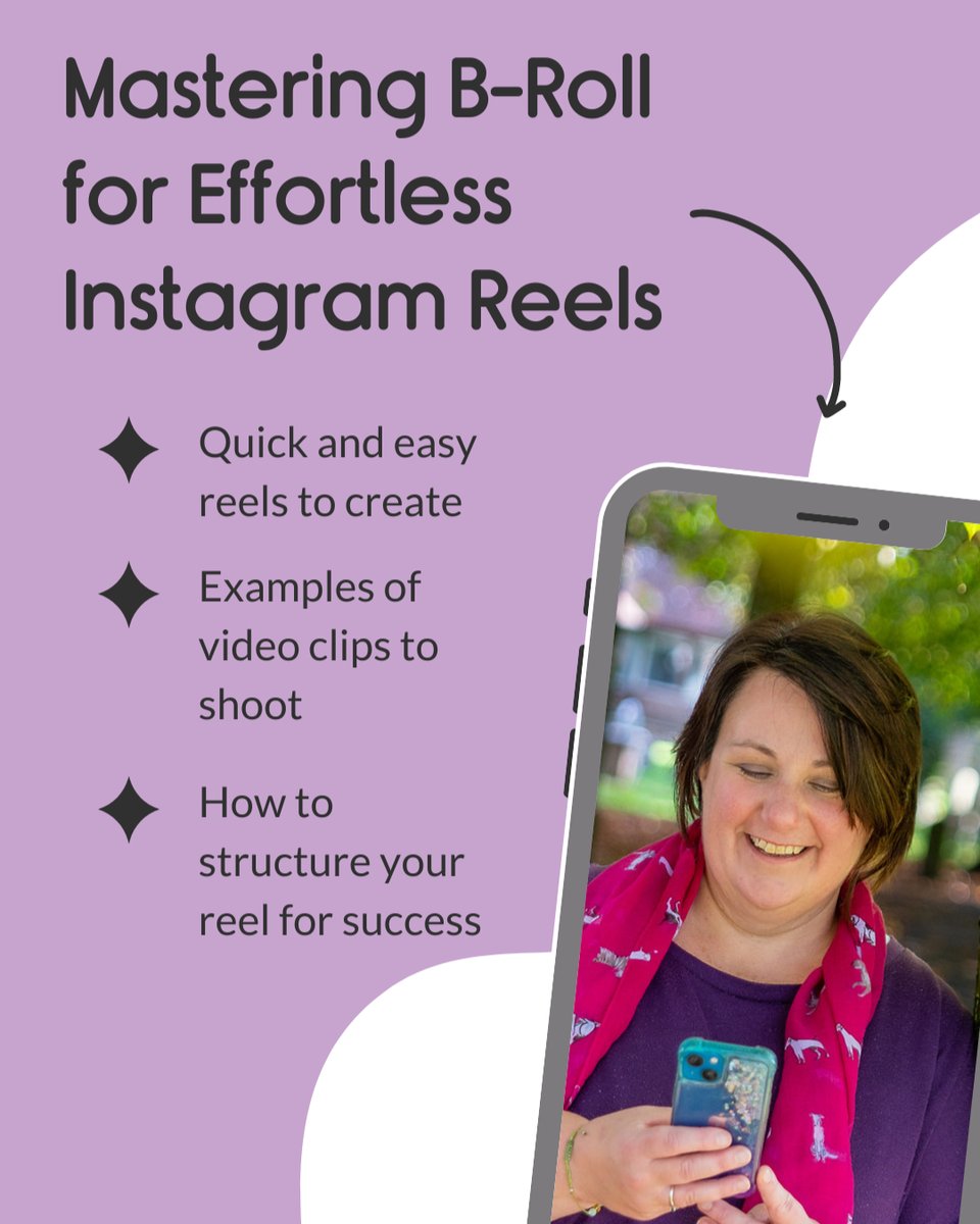 Master the art of B-Roll to create effortless Instagram Reels and avoid burnout.
Learn more with my guide: purple-dog.co.uk/mastering-b-ro… 
#InstagramTips #ContentCreation #Reels