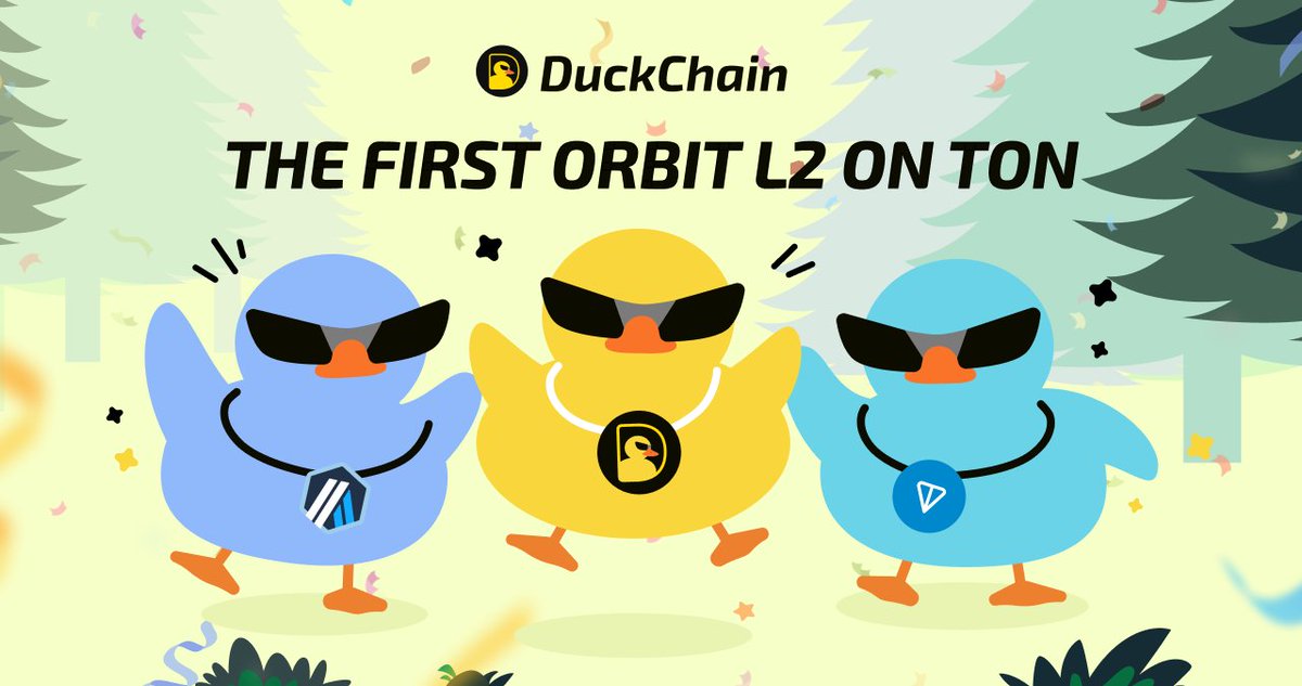 DuckChain is  integrating with <a href="/arbitrum/">Arbitrum</a> 💙,🧡 to become the FIRST Non-Ethereum Orbit Chain in the <a href="/ton_blockchain/">TON 💎</a> universe! 🦆💎

Thanks to all <a href="/arbitrum/">Arbitrum</a> DAO delegates who just voted in favour of orbit chain outside of Ethereum and made this integration possible.

Hold onto your