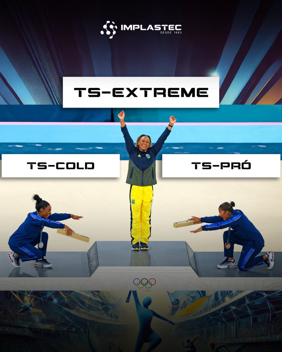 Implastec's tweet photo. 🎉🏅Olimpíadas 2024 com Implastec! 🏅🎉

Nossos produtos TS-EXTREME, TS-COLD e TS-PRÓ garantem o melhor desempenho. 🌟

#OlympicGames #OlimpiadasParis2024 #Olympic2024 #Brasil #implastec #Nacional #OlympicGamesParis2024 #REBECAANDRADE https://t.co/Rwx4aAjlMZ