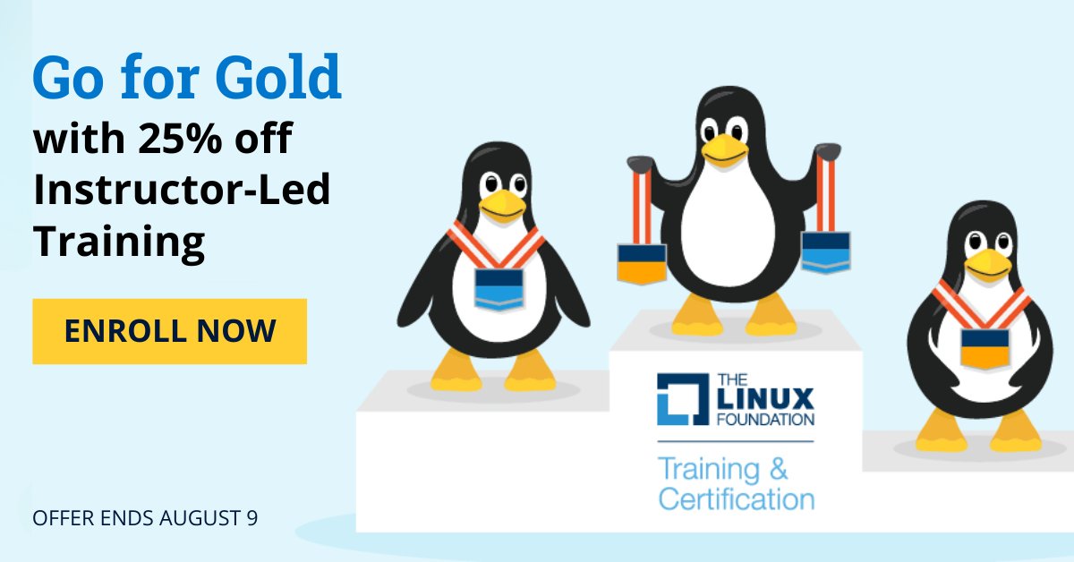 RichardJohn786's tweet image. Save 25% on ALL Instructor-Led #Training #Courses

Use Code: GOLD24 @ Checkout!

▶️ rjotechnology.com/2024/08/25-per…

#LinuxTraining #LinuxCertification #LinuxBootcamp #Bootcamp #Linux
#DevOps #CloudEngineering #CloudEngineer #Engineer #Cloud
#CloudNative #Developer #SystemArchitect