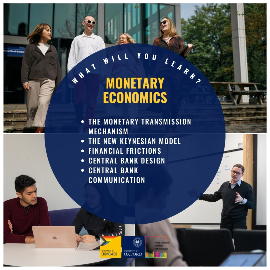 📢 Are you an Economics Student or a professional in central banking? 
Join our Monetary Economics Summer School, 9-13 Sept 2024. Learn about the Monetary Transmission Mechanism, New Keynesian Model, Financial Frictions, and more. 
Register here: bit.ly/3ywbFkv