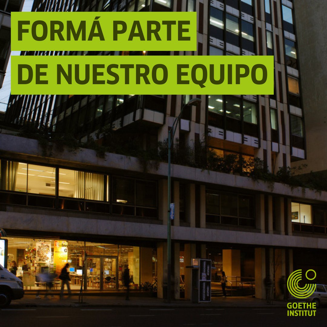 #TrabajoAR📣Nos encontramos en la búsqueda de un/a colaborador/a para la oficina PASCH ("Schulen: Partner der Zukunft") en el Goethe-Institut Buenos Aires. ⁣ ⏳ ¡Tenés tiempo hasta el 25 de agosto para postularte!⁣⁣⁣
goethe.de/ins/ar/es/sta/…