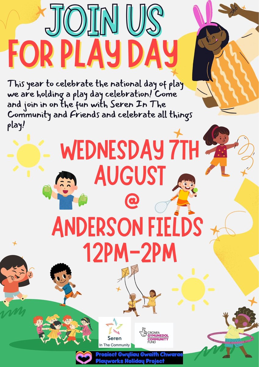 inksplott's tweet photo. Free Play Day Fun in Anderson Fields this Wednesday afternoon! #Adamsdown #Splott #Tremorfa https://t.co/PBxSjNS1pR