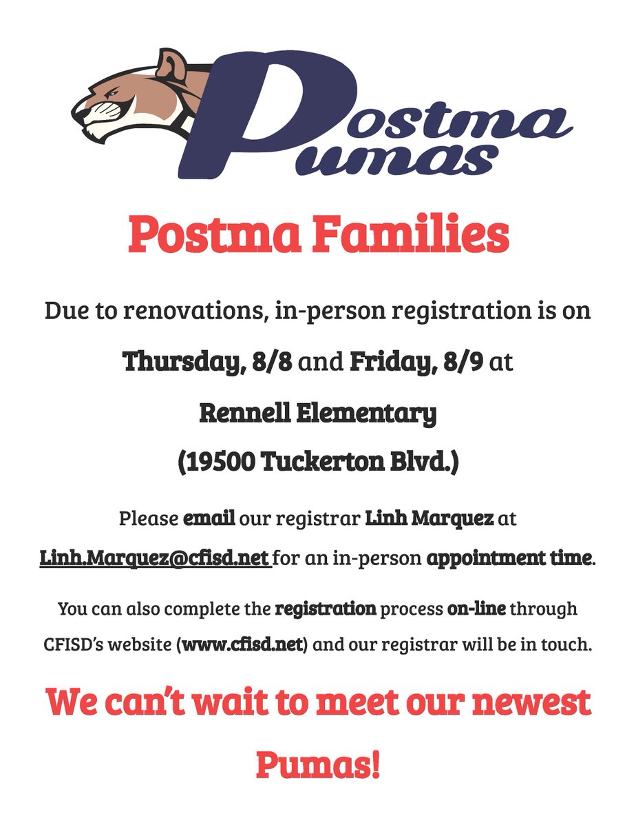 Registration information! #pumapride