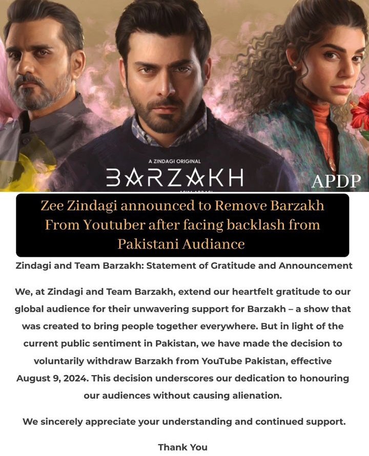 This should be removed from television &amp; banned by PEMRA...
We should not allow such vulgar content in our country, Islam comes first🙌🏻

#SayNoToFahashi
#SayNoToBarzakh
#BoycottTheseArtists