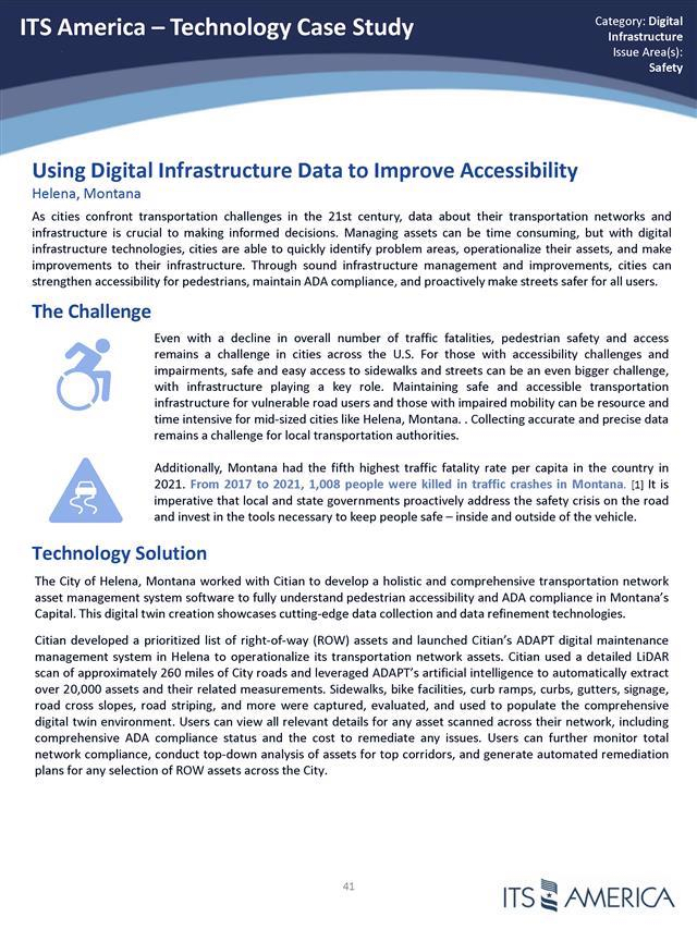 CitianCo's tweet photo. @ITS_America Citian is partnering with the @city_helena to collect, maintain and manage their transportation assets. ADAPT is supporting the City’s engineering and planning efforts to ensure a data-driven approach to critical investments for accessibility. #SMARTCities https://t.co/aoy1L5yeOe