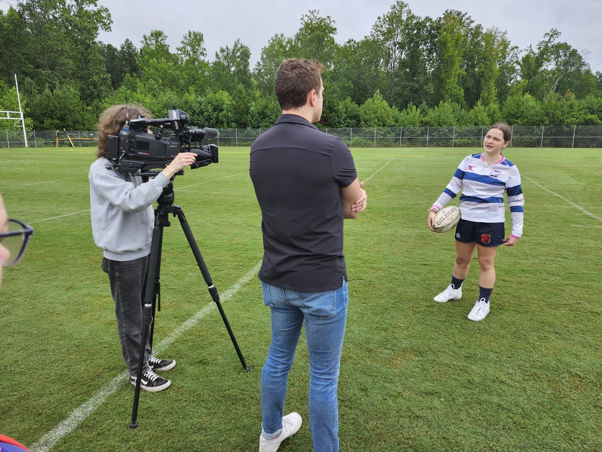 We're working on a fun story this morning <a href="/CMSBLUEEAGLES/">Clover Middle School</a> with <a href="/wcnc/">WCNC Charlotte</a>.

The CMS girls' rugby team, which is a first of its kind in the area, is sharing about their experience and the joy of seeing the USA 7s winning the bronze medal in Paris.

<a href="/USARugby/">USA Rugby</a>

#CSDinAction