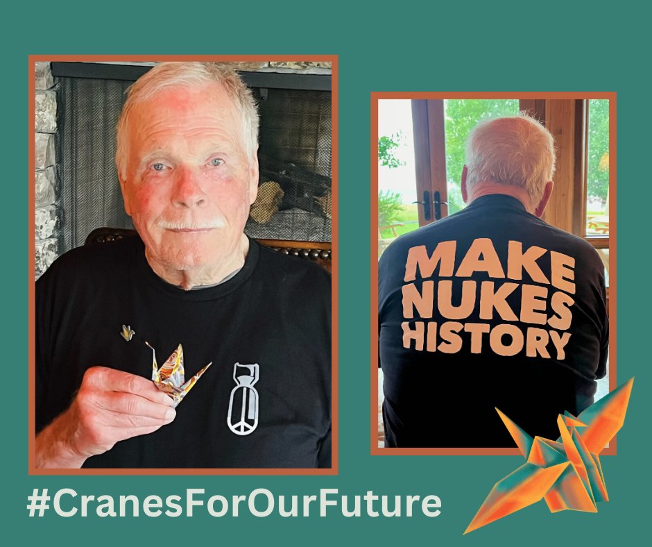 With this paper crane, I’m joining the chorus of those demanding a world free of nuclear weapons. Join me Aug. 6-9 in remembering Hiroshima &amp; Nagasaki and committing to work for a more peaceful future. We can make nukes history! #CranesForOurFuture