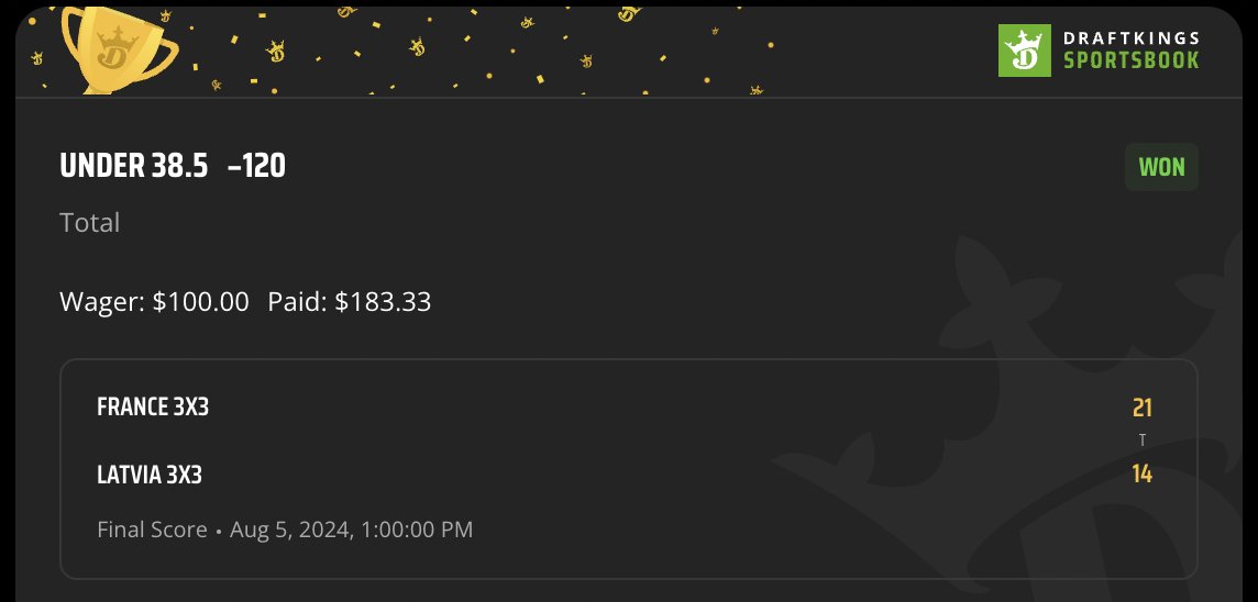 SWTDFS's tweet image. More @MetroPassMike  Olympic dubs 🔥

Currently sweating Australia +7.5 for another cash🏀
#OlympicGames #Olympics #Olympic2024