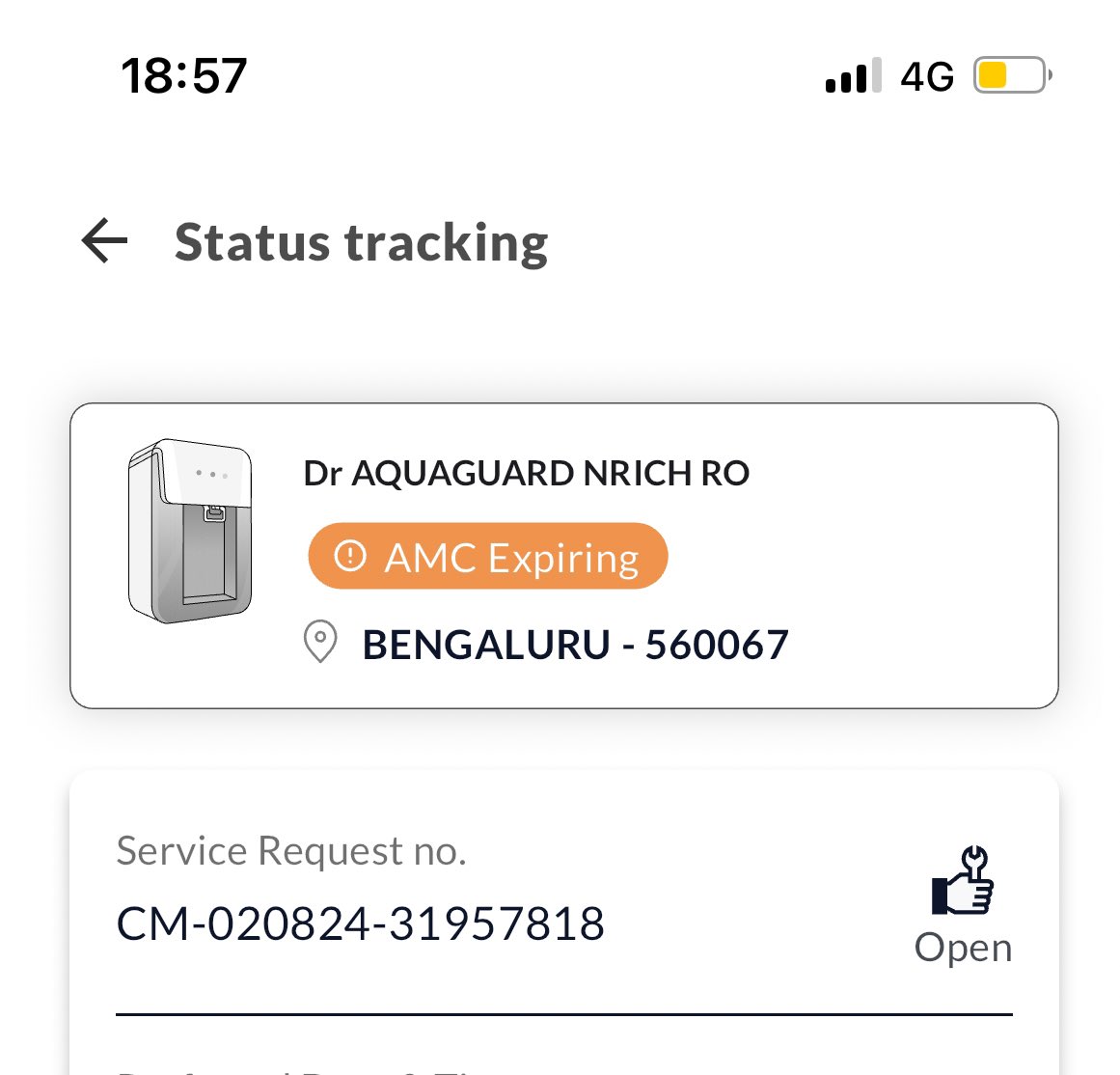 ab1812's tweet photo. @EurekaForbes pending request from 1st Aug 2024.
Escalated multiple times via customer care and WhatsApp chat 
Nobody is bothered.
Pathetic service quality now.
No point paying you AMC https://t.co/ADW4AlUJsv