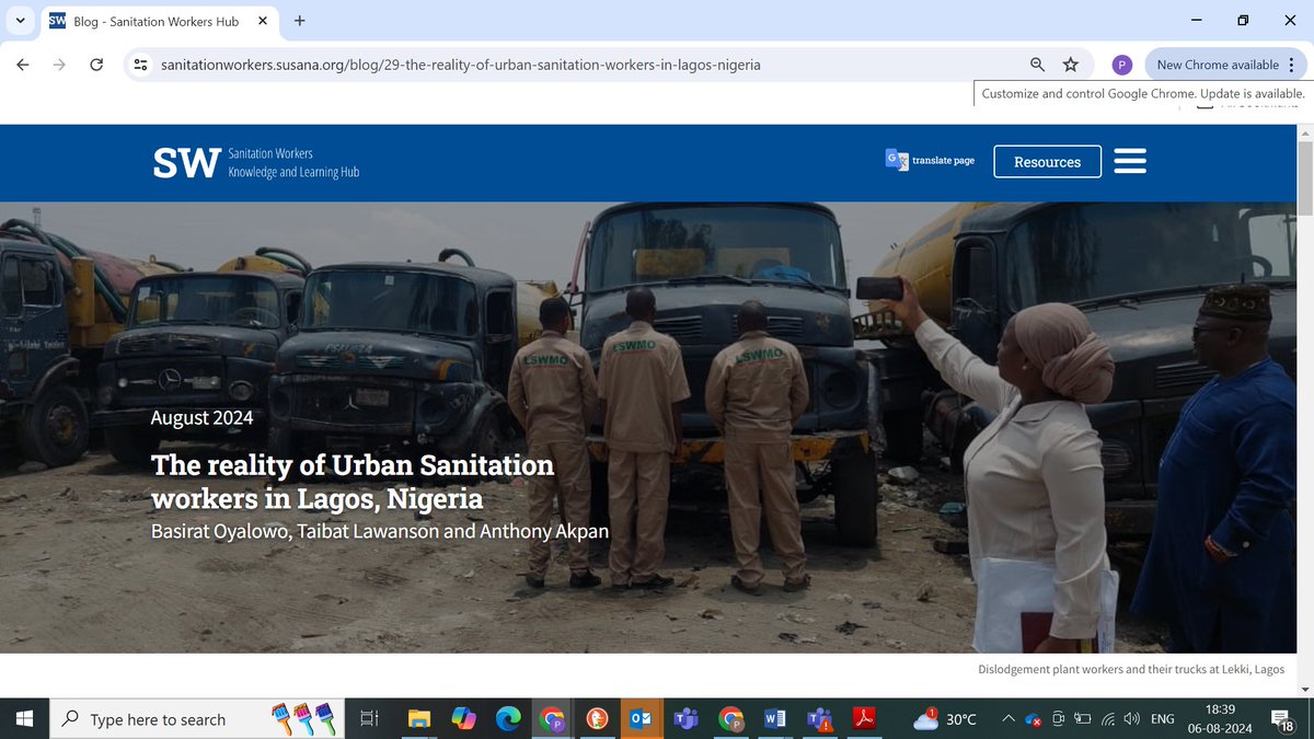 Initiative for Sanitation Workers tweet media