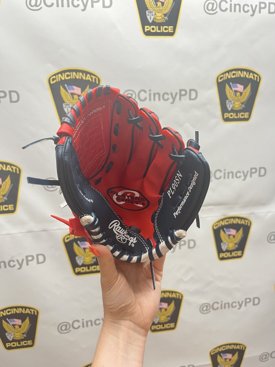 One of our officers found this children's glove outside Great American Ball Park over the weekend. We'd love to return it to it's owner! ⚾️ If it's yours, please DM us with the name that's written on the inside.