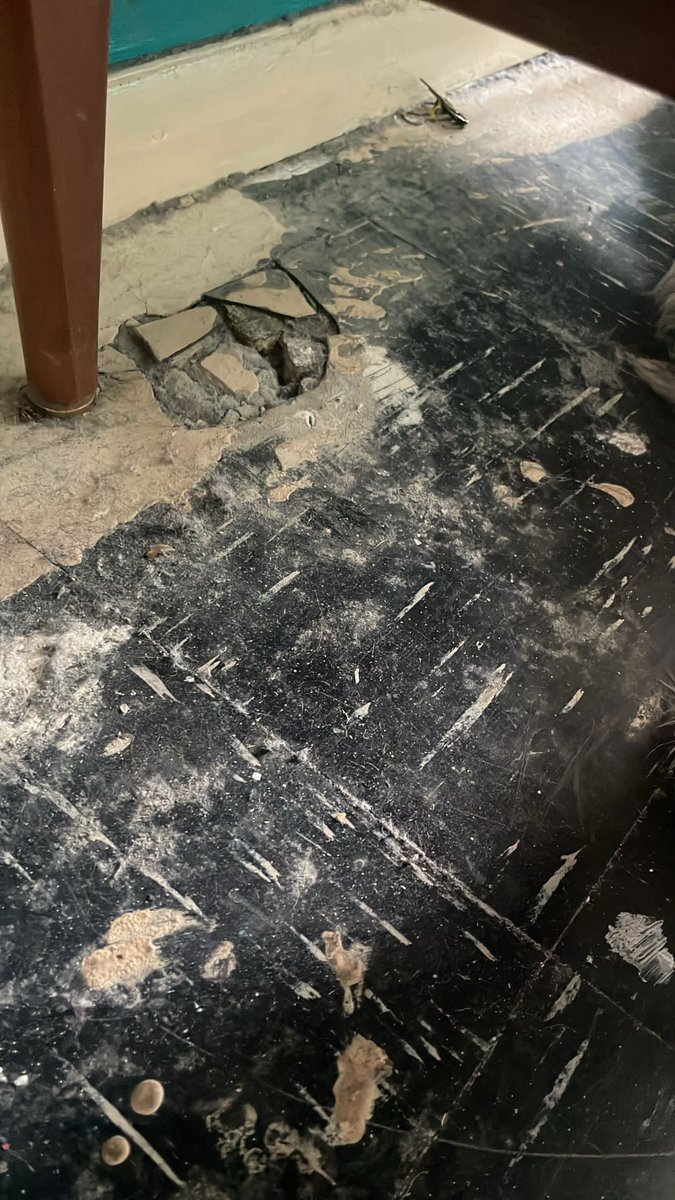 DetailLondon1's tweet photo. @WFEcho Cannot reach WF council about possible asbestos hazard in my sons flat - this is the floor they have supplied him with @wfcouncil - shocking - day two of trying to reach someone to help. https://t.co/XCuW6DBUtI