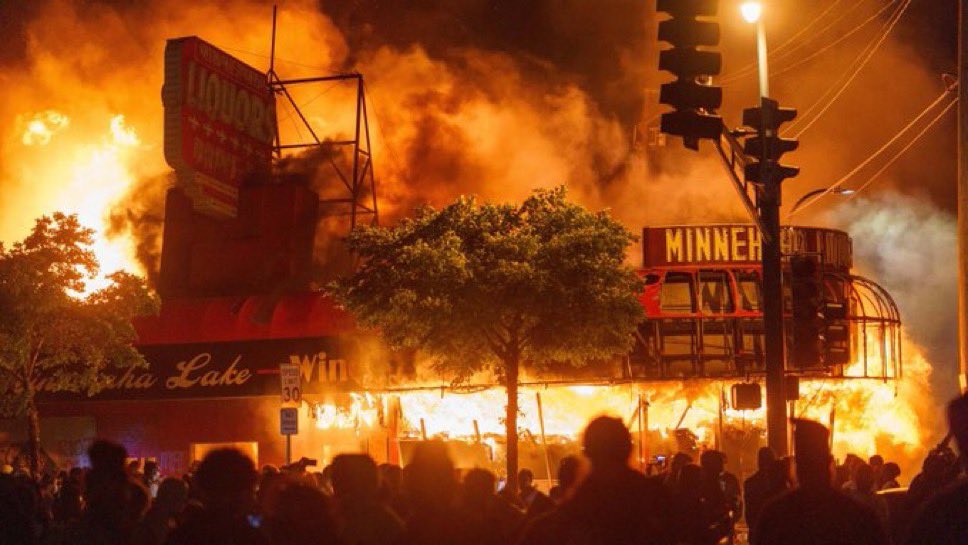 GrantCardone's tweet photo. Harris &amp; Walz is the most left-wing ticket run in American political history. 

Minnesota was ground zero for BLM riots. 
Tim Walz sat by and let Minneapolis burn &amp; then suggested it was friendly protest. https://t.co/HvaCKVXZUr