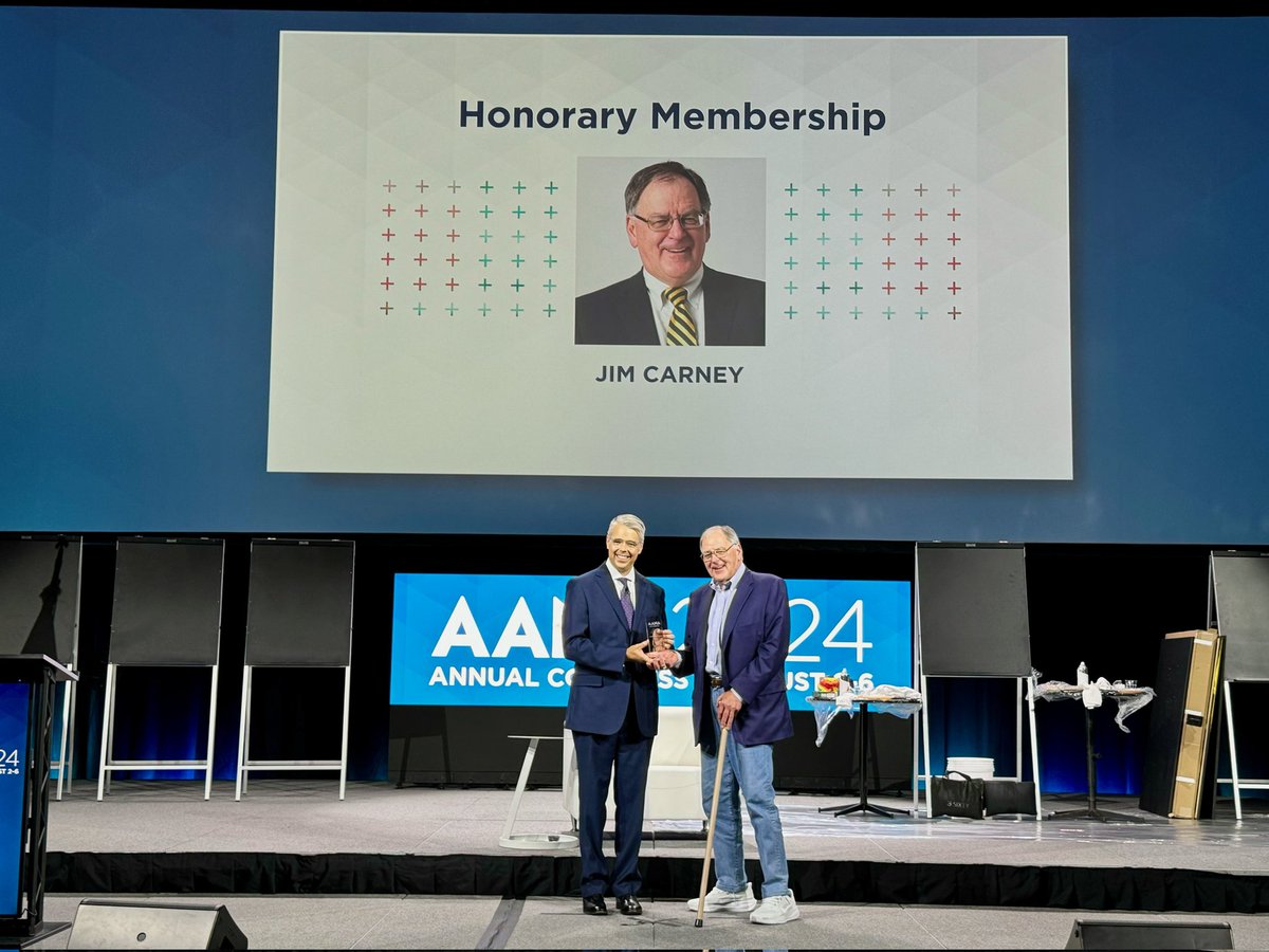 IANACRNAS's tweet photo. We've been lucky to have Jim Carney &amp; his team in our corner. We cannot thank Jim enough for his expertise in advancing CRNA practice in IA, laying the groundwork for others! 
In thanks and honor of his dedication and fierce support, Jim was awarded a Honorary AANA Membership. https://t.co/lHgGNC1j7p