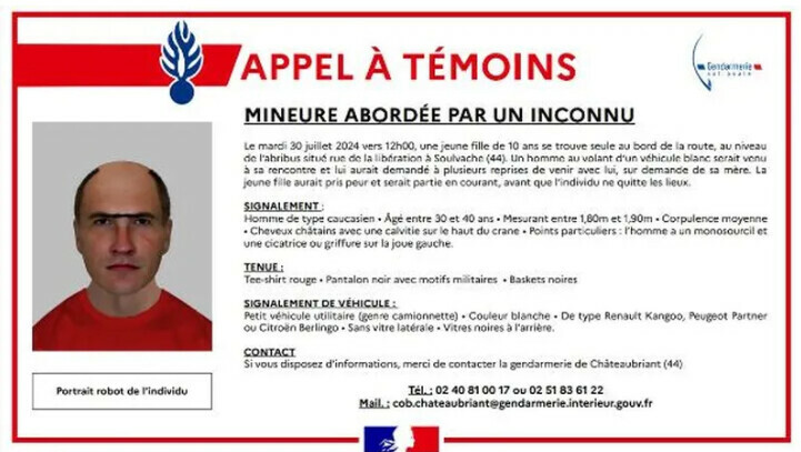 🔴 Un appel à témoins lancé après une «possible tentative d’enlèvement» sur une fillette de 10 ans en Loire-Atlantique

➡️ l.leparisien.fr/OJGE