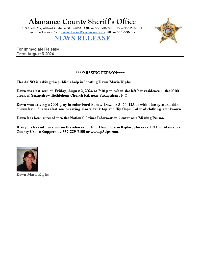 Alamance County Sheriff's Office tweet media