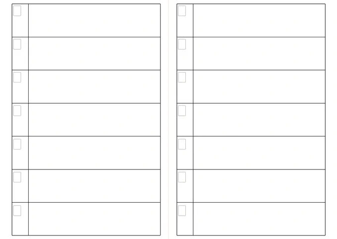 Side note: I use a very simple planner that shows the whole week at a glance!
This is printable i use for loose copies. I keep them on my desk to keep track of check-ins and deadlines a few weeks ahead 🥰💕 (easy to re-write week if I make mistake, no need to rip pages out!) 