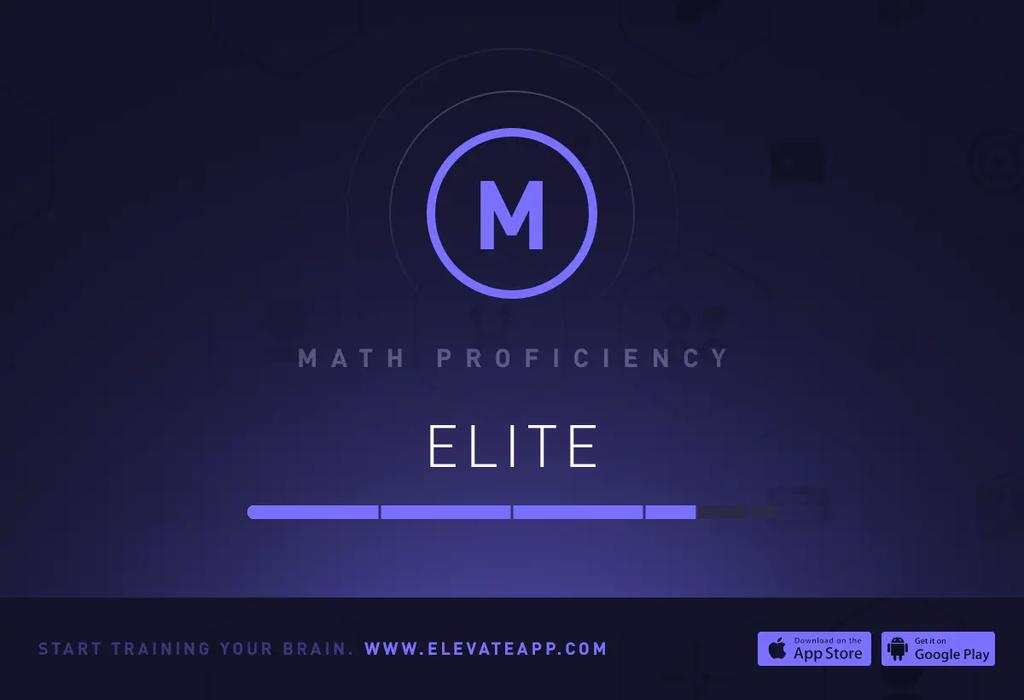 My skill level on @ElevateApp in Math is now Elite. Download the app for free: taps.io/elevateapp?af_…