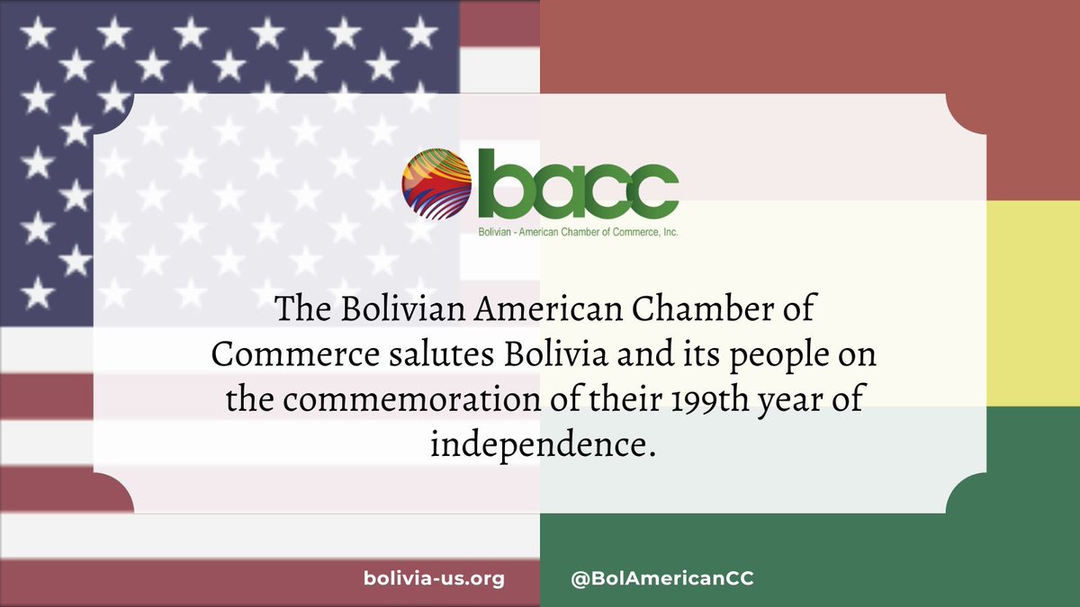 BolAmericanCC's tweet photo. Rendimos homenaje a Bolivia en su 199 aniversario!! Feliz Dia de la Independencia. Que viva Bolivia. https://t.co/JWkDWNooMo