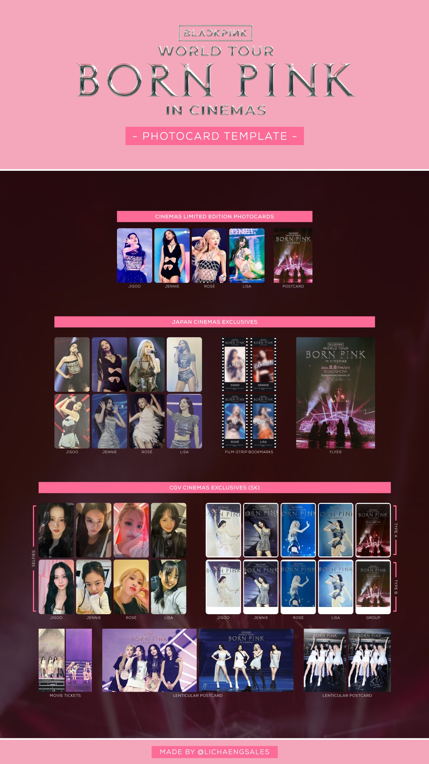blackpink BORN PINK CGV シネマ 映画 チケット トレカ Black Pink - 